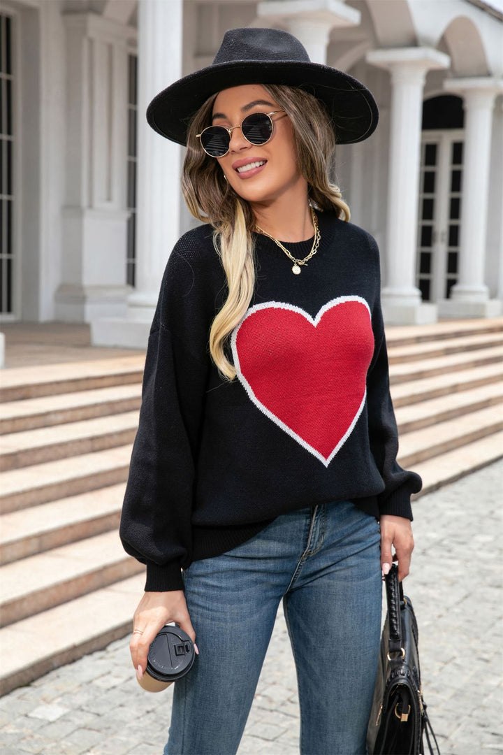 Kvindernes sweatshirt med hjerte design Stilla