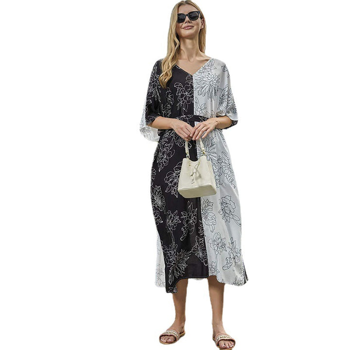 Dame Maxi-kjole med elegant blomsterdesign og løs silhuet Stilla