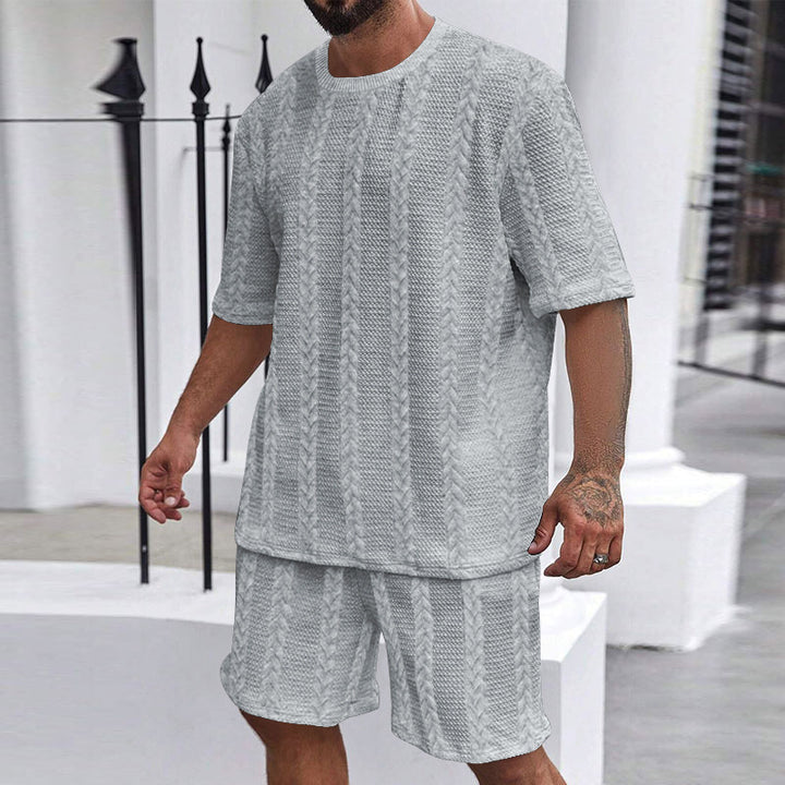 Herrer afslappet kortærmet outfit med struktureret design Stilla