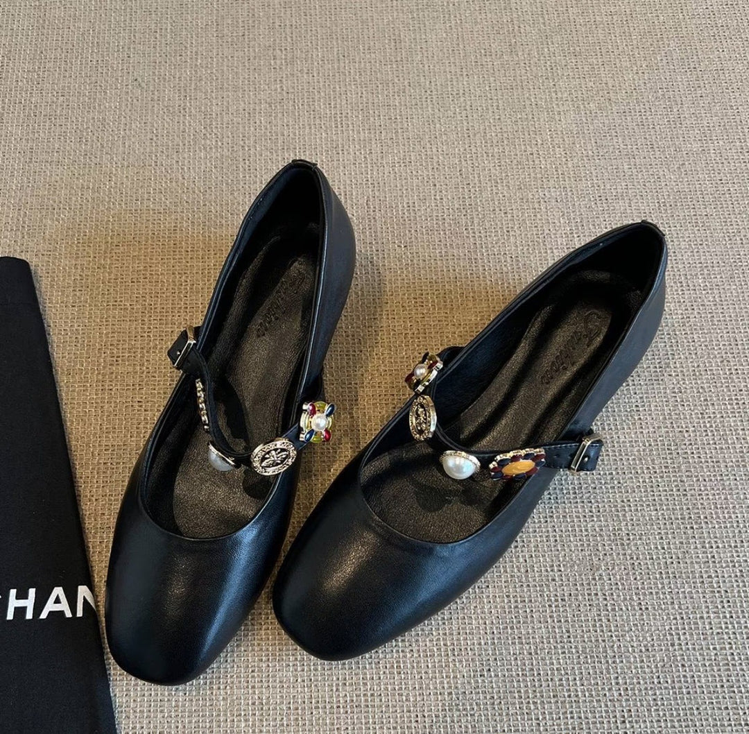 Damer elegante Mary Jane Loafers med dekorativ rem Stilla