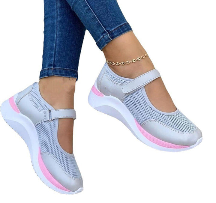 Dame Sporty Sneakers med justerbar rem og åndbart overmateriale Stilla