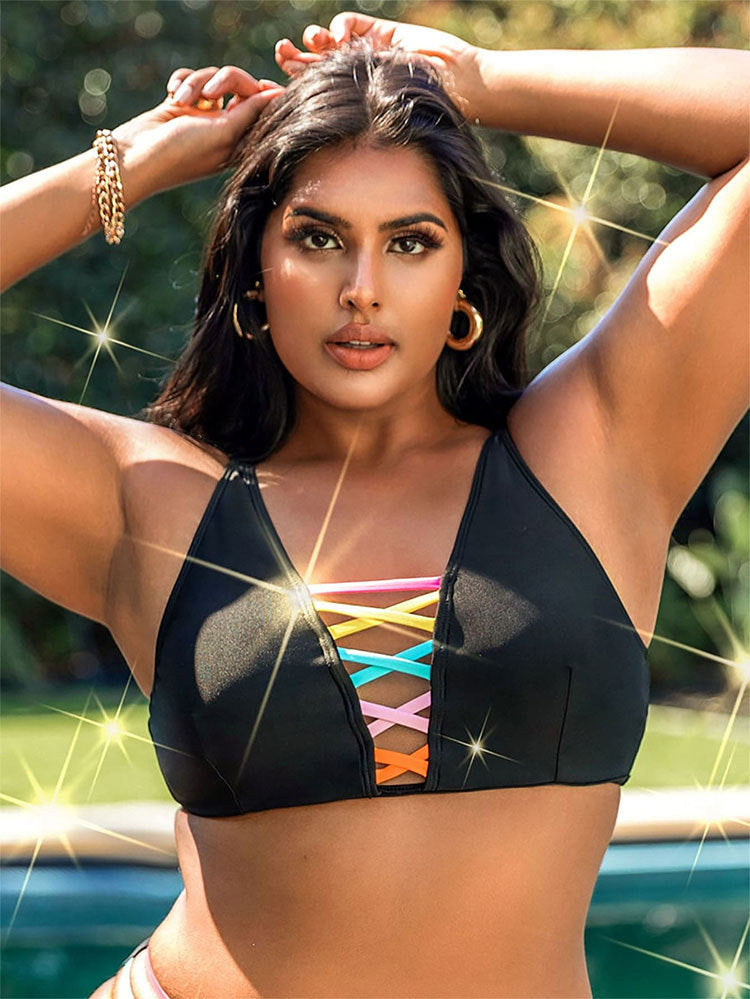 Dame Bikini-top med stilfuld snøre-design Skovae
