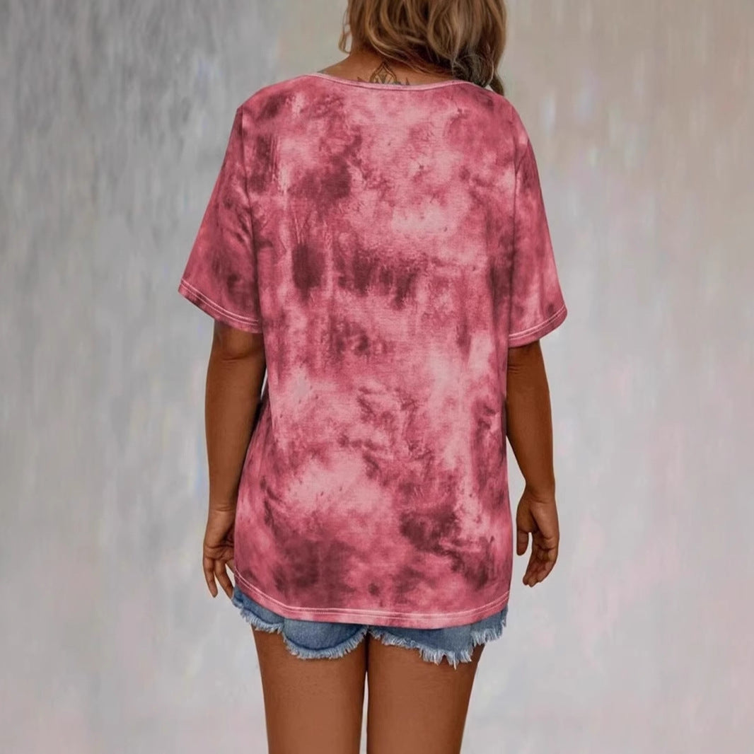 Dame fritids T-shirt med dekorativ snøredesign Stilla