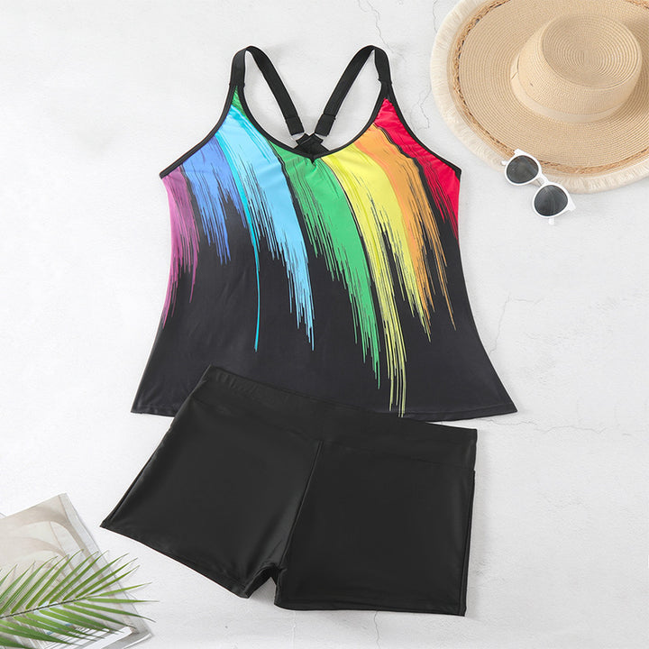 Damer Sporty Tankini-sæt med stilfulde stropper og moderigtig snit Skovae
