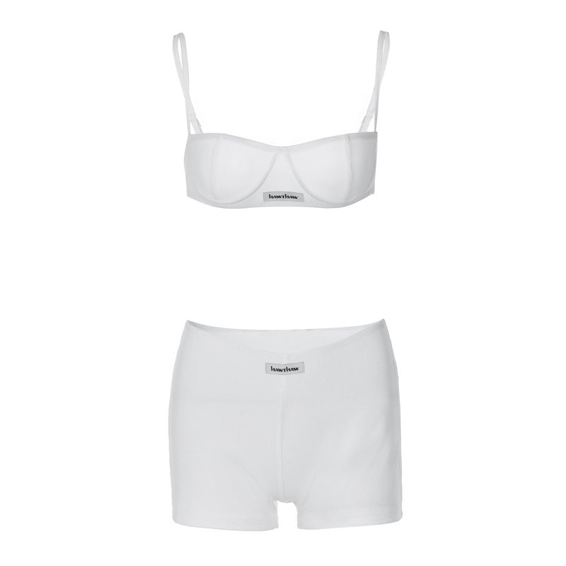 Dame undertøj sæt med bh og shorts i sporty design Stilla