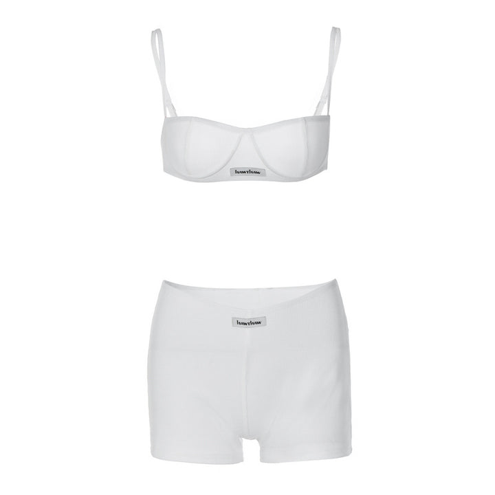 Dame undertøj sæt med bh og shorts i sporty design Stilla
