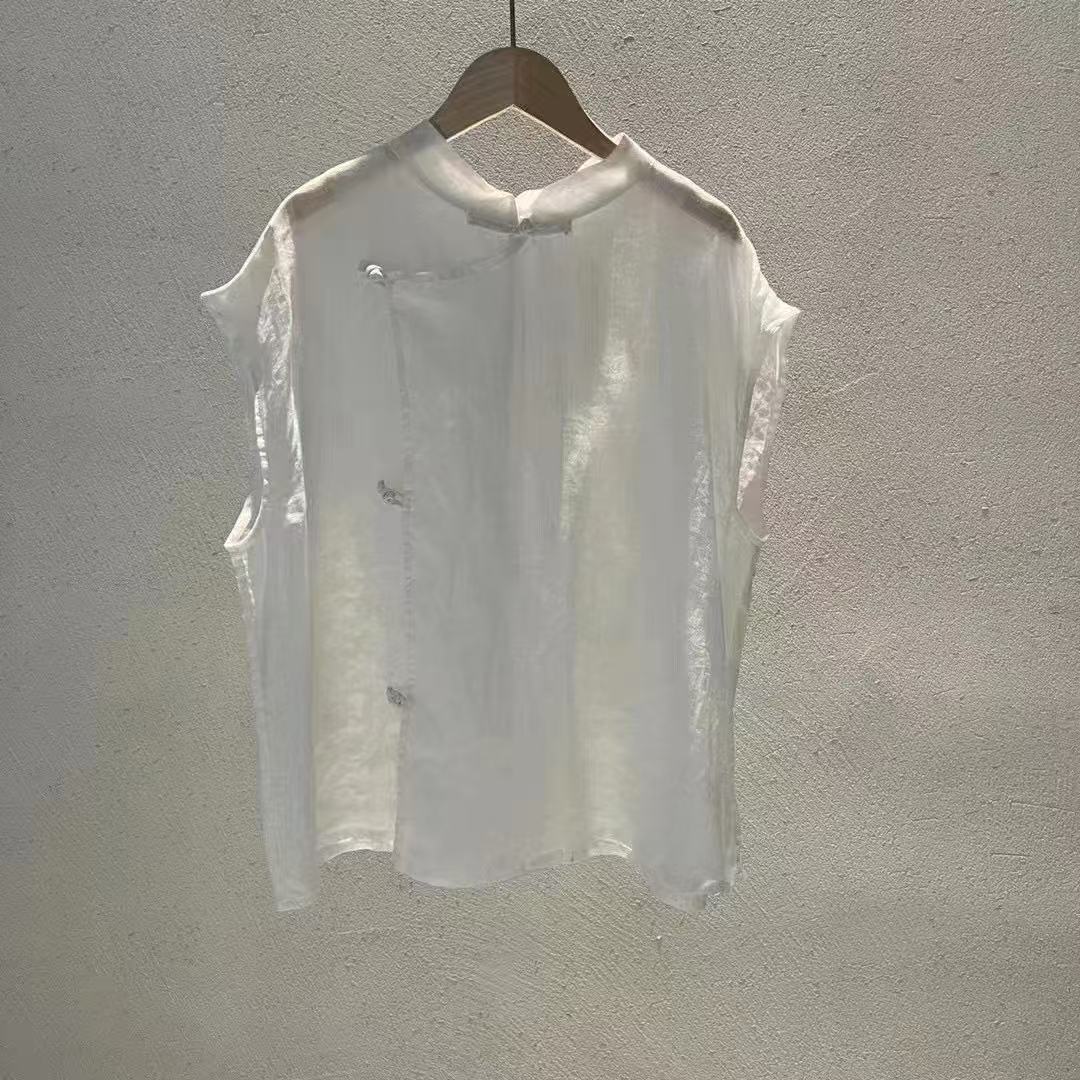 Dame Elegant Kortærmet Chiffonbluse Stilla