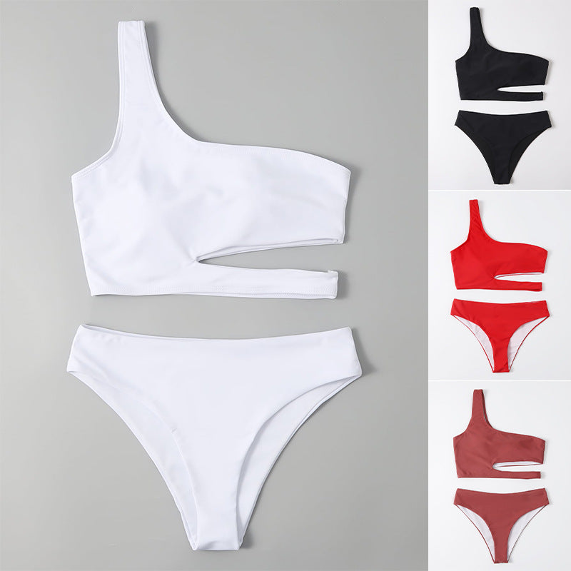 Dame bikini-sæt med ensidet snit og raffineret cut-out Stilla