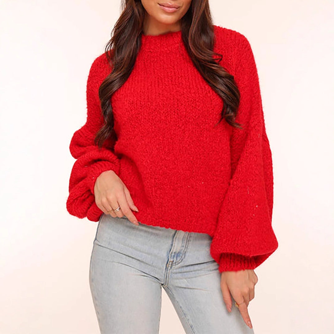 Kvinders chunky strik oversized sweater med voluminøse ærmer og hyggelig pasform Stilla