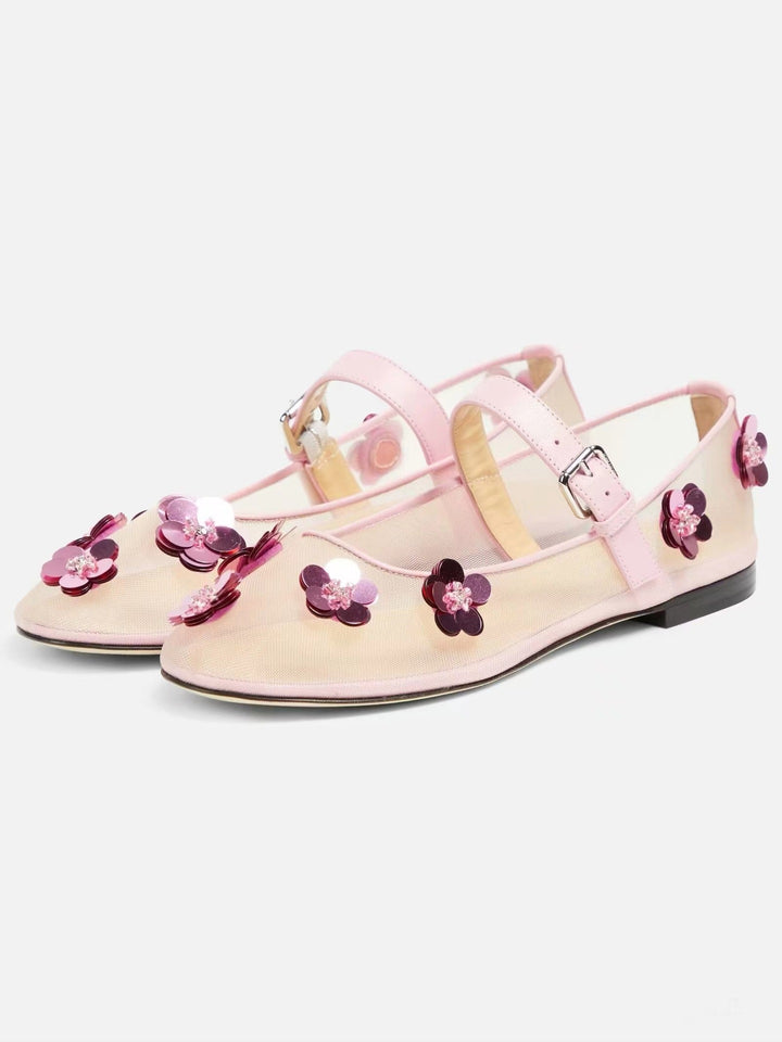Femme Dekorative Florale Mary Jane Ballerinas Stilla