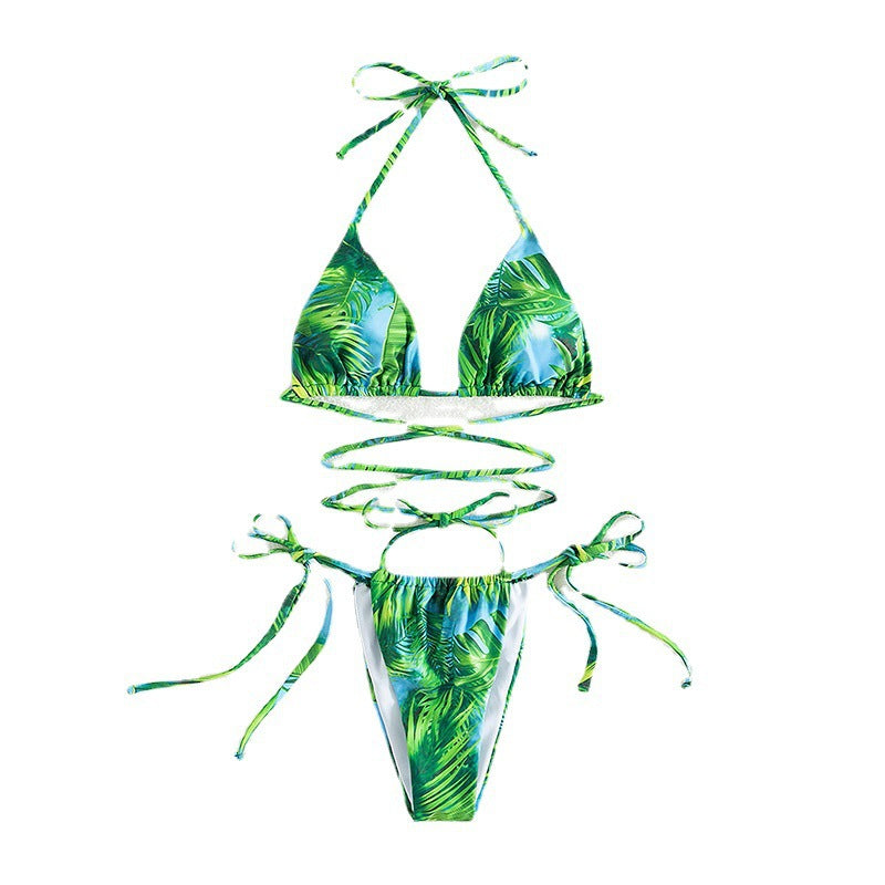 Dame Triangel-Bikini med legende snøre-design Skovae