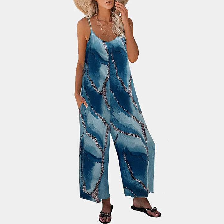 Damer Casual Jumpsuit med brede ben og moderigtige farveovergang Stilla