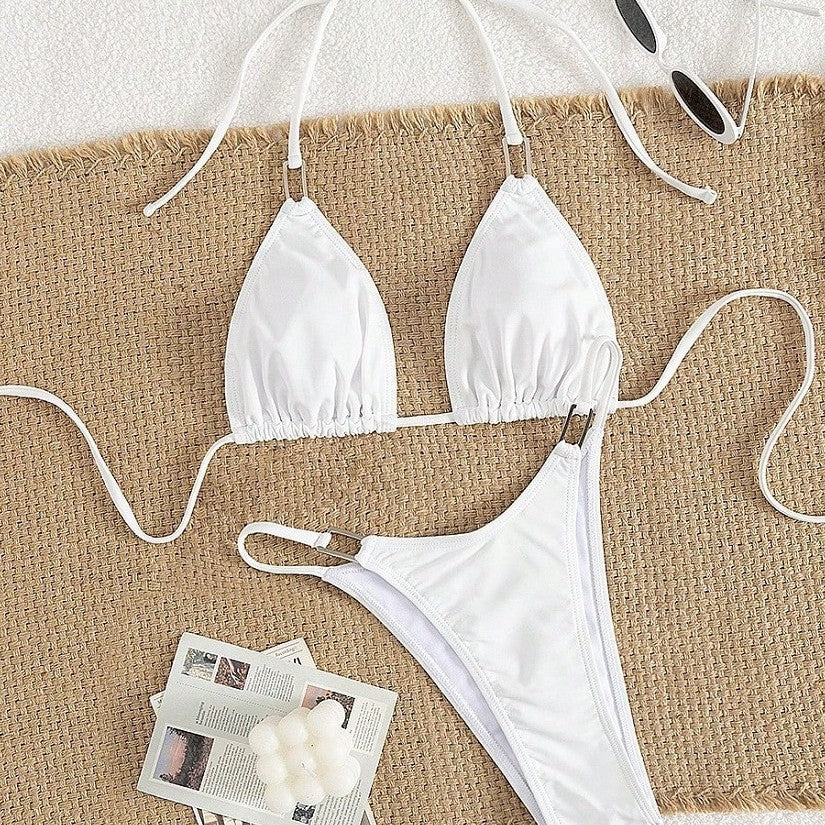 Dame Triangel-Bikini med elegante flæser Skovae