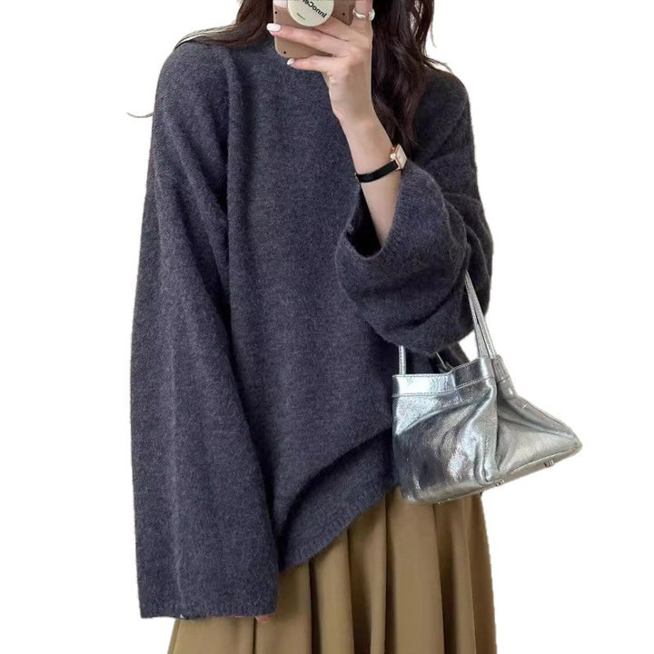 Kvinders oversized strikket sweater med bred skæring og fint materiale Stilla
