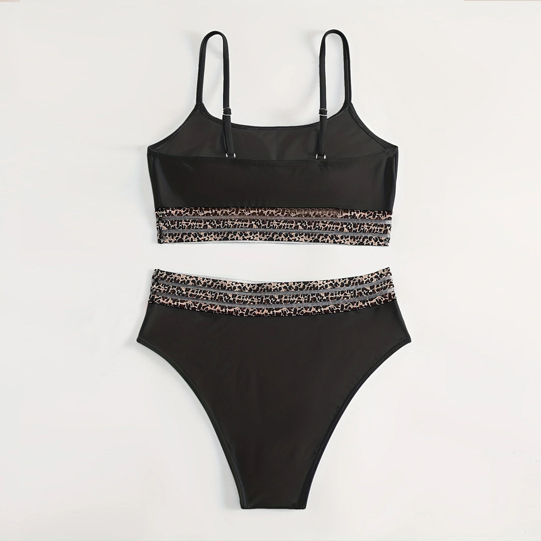 Dame Højt skåret Bikini-sæt med modetrend Animal-Print Stilla