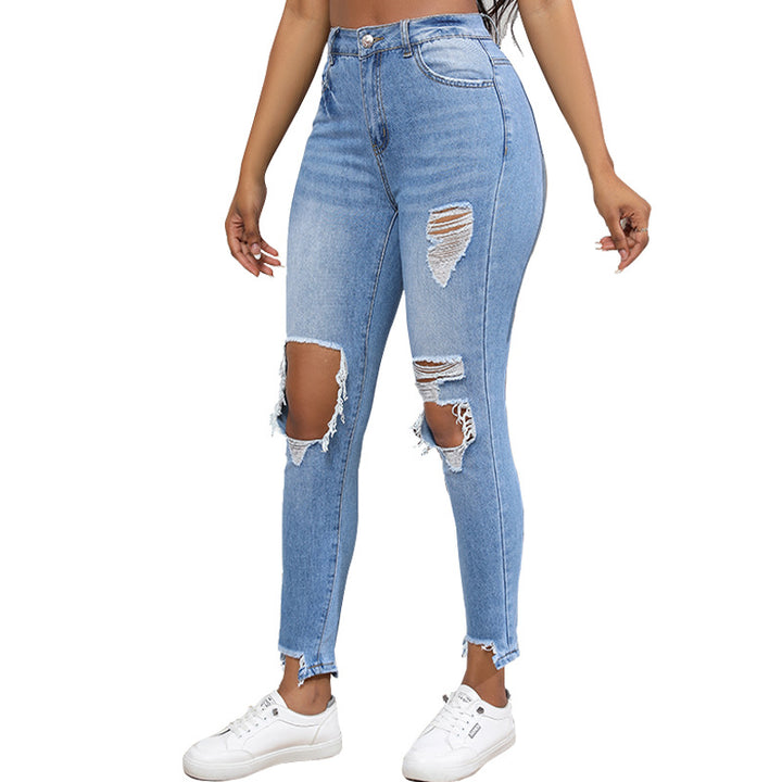 Damer Ripped Jeans Stilla