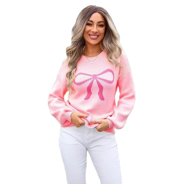 Kvindernes oversized sweater med moderne bue design Stilla