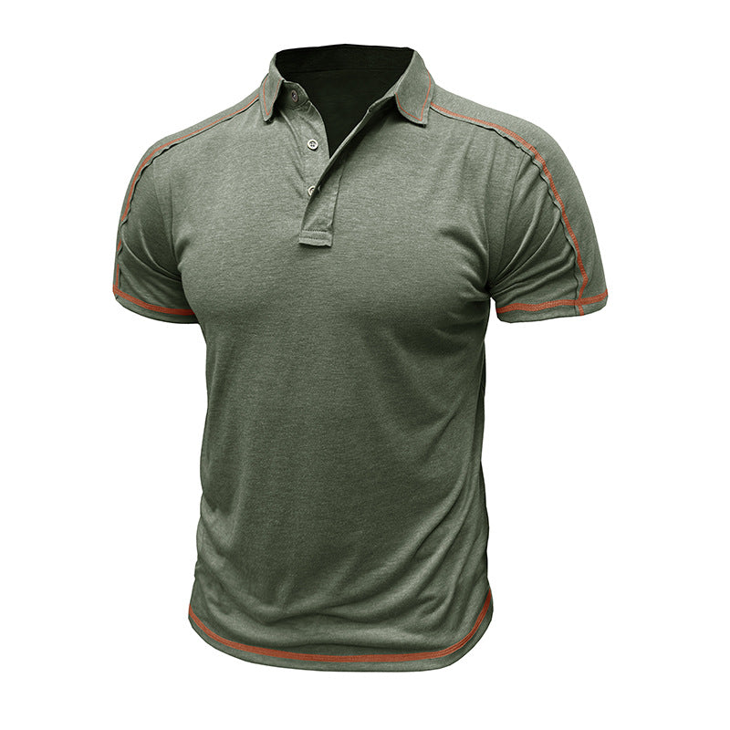 Herrer Poloshirt med kontrasterende syninger og åndbart stof Stilla