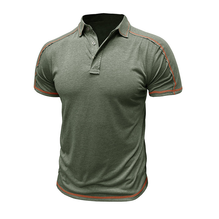 Herrer Poloshirt med kontrasterende syninger og åndbart stof Stilla