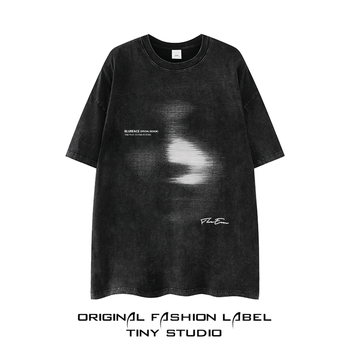 Dame T-shirt med kunstnerisk motiv og afslappet snit Stilla