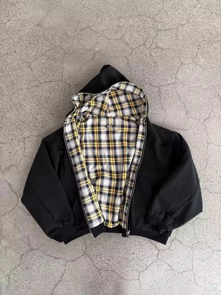 Kvinders afslappede hoodie-jakke med ternet for Stilla