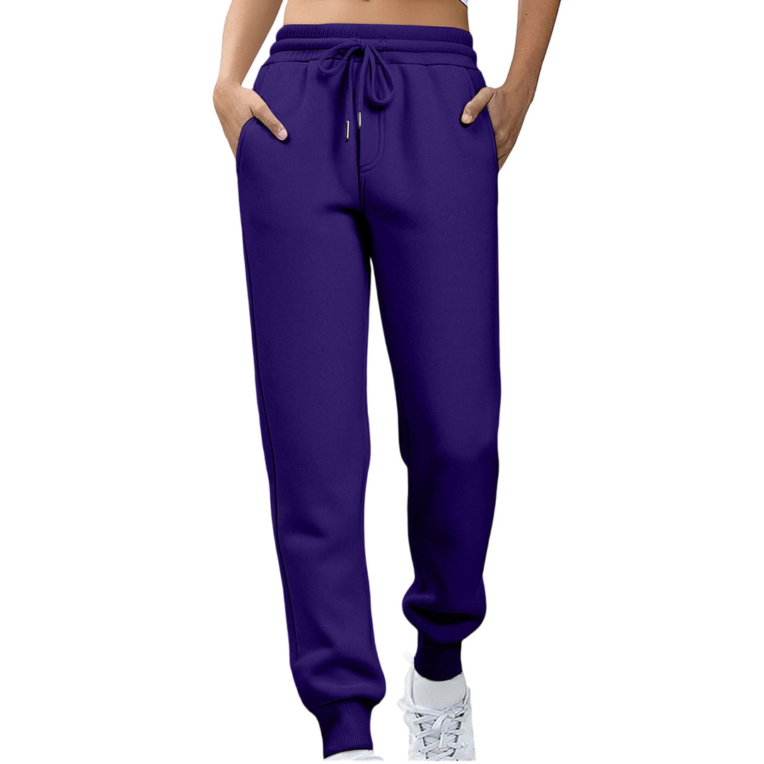 Kvinder afslappede fit sweatpants med elastisk talje og sidelommer Skovae