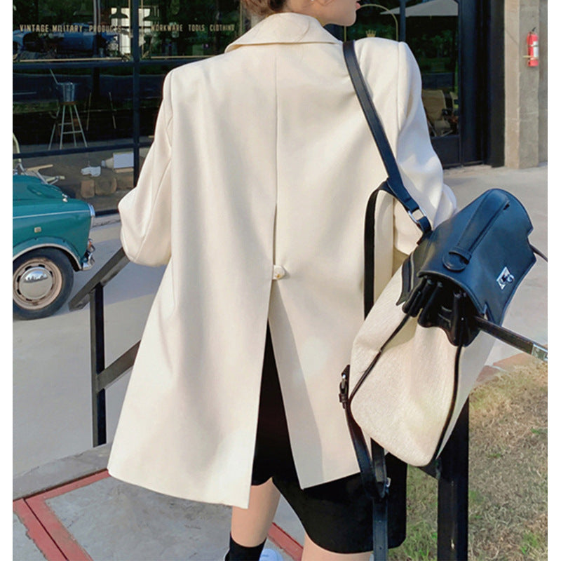 Dame elegant Oversize-blazer med struktureret design og praktiske lommer Stilla