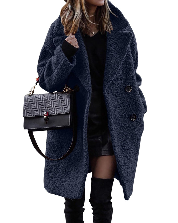 Stilla | Elegant frakke med pelslook