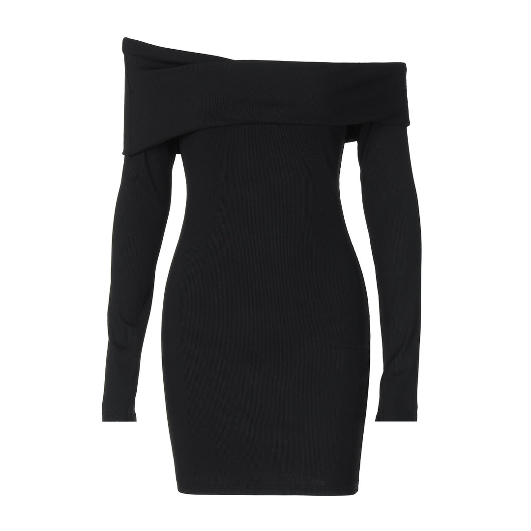 Dame Figurtilpasset Off-Shoulder Kjole med lange ærmer og elegant design Stilla