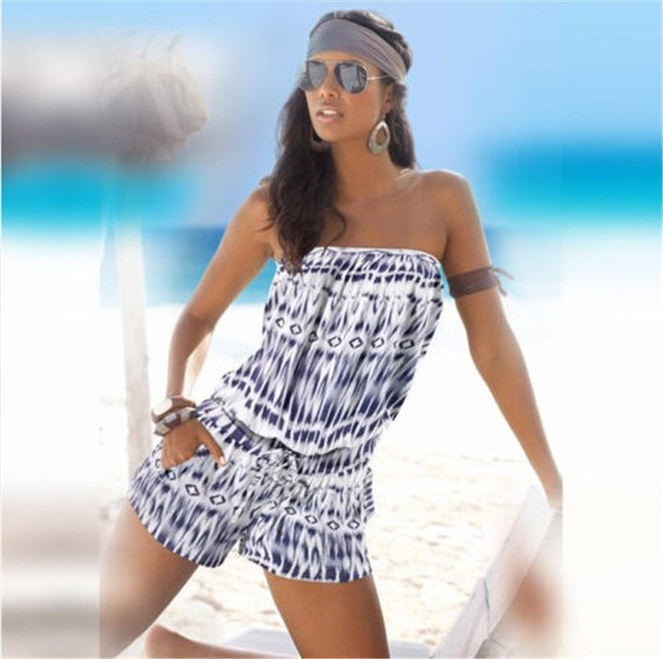 Dame Strapless Bohemian To-Delt Sæt Stilla