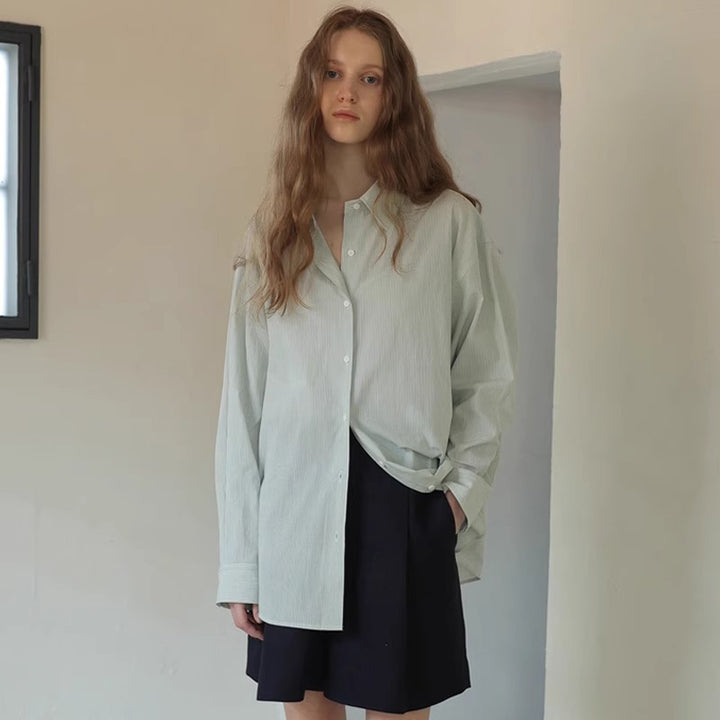 Kvinders asymmetrisk skjorte bluse med elegant indpakningslook Stilla