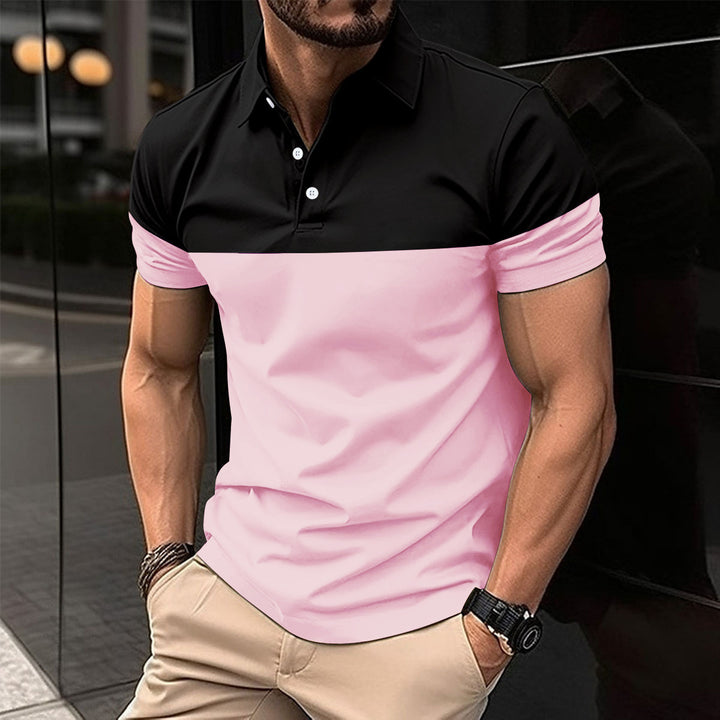 Herrer Poloshirt med moderne farveblok-design og komfortabel pasform Stilla