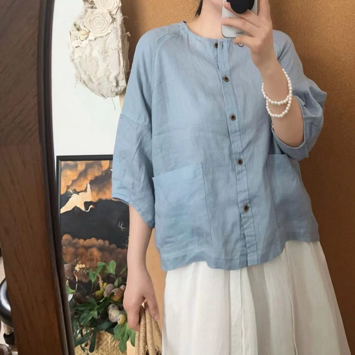 Femme Button-Up Let Linnedel Stilla