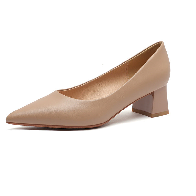 Femme Elegant Chunky Heel Pumps Stilla
