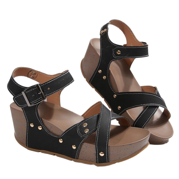 Dame Wedge-sandaler med justerbar rem og komfortabel fodseng Stilla