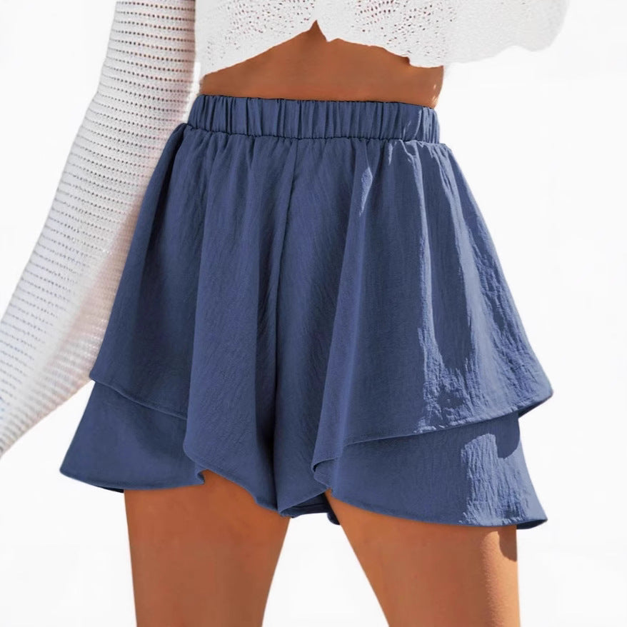 Dame Lagdelt Volant Shorts Stilla