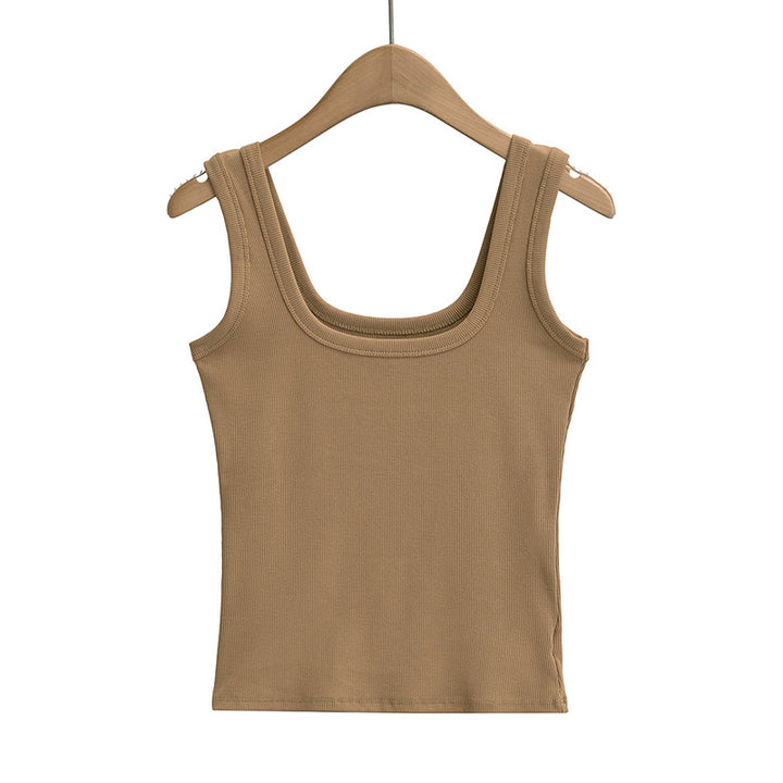 Dame hverdag tanktop med blødt materiale og moderne U-udskæring Stilla