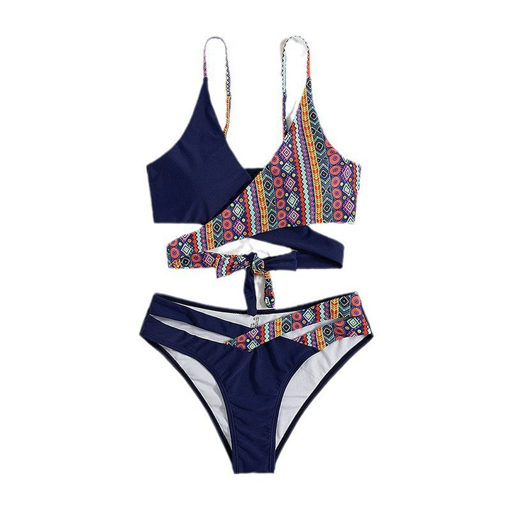 Dame Triangel-Bikini-Sæt med moderne indpakningsdesign Skovae