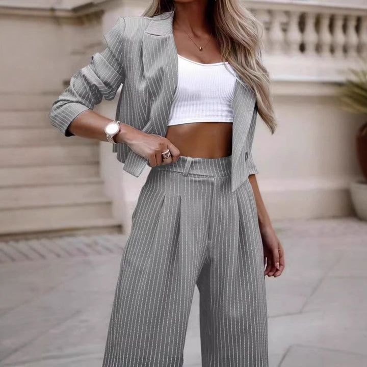 Dame Elegant og moderne Striped jakkesæt Stilla
