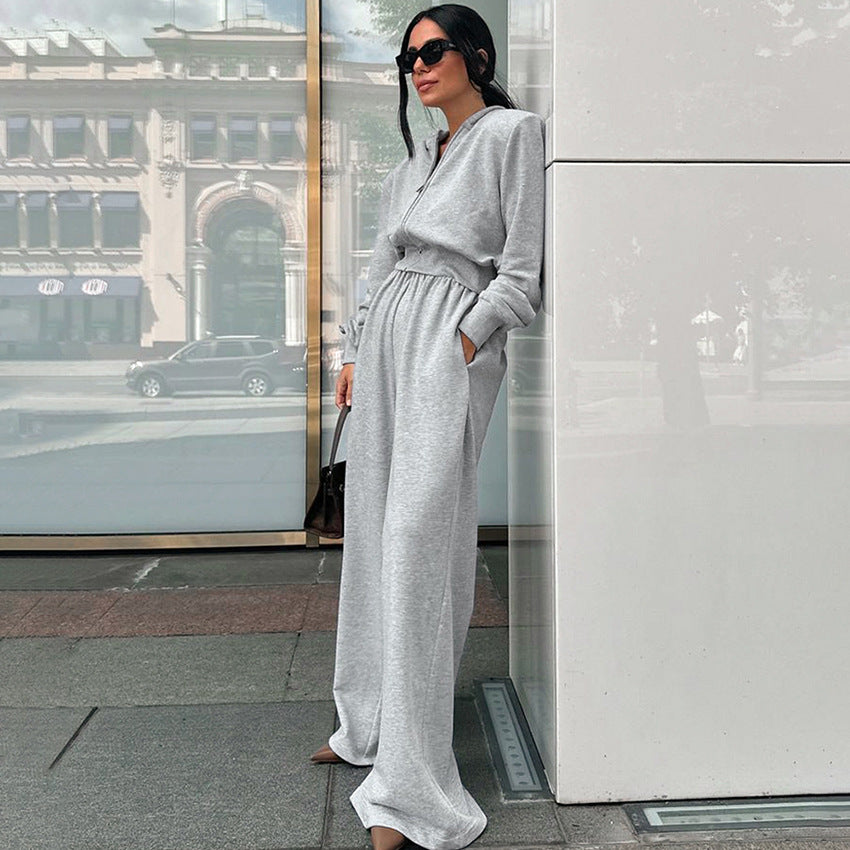 Damer sommerlig lounge-sæt med elegant cropped design og bredt ben Stilla