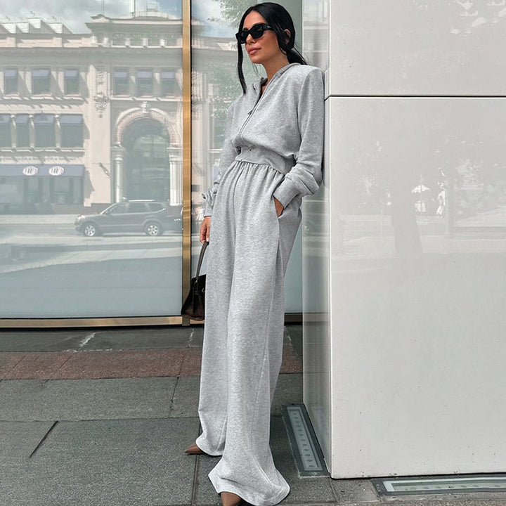 Damer sommerlig lounge-sæt med elegant cropped design og bredt ben Stilla