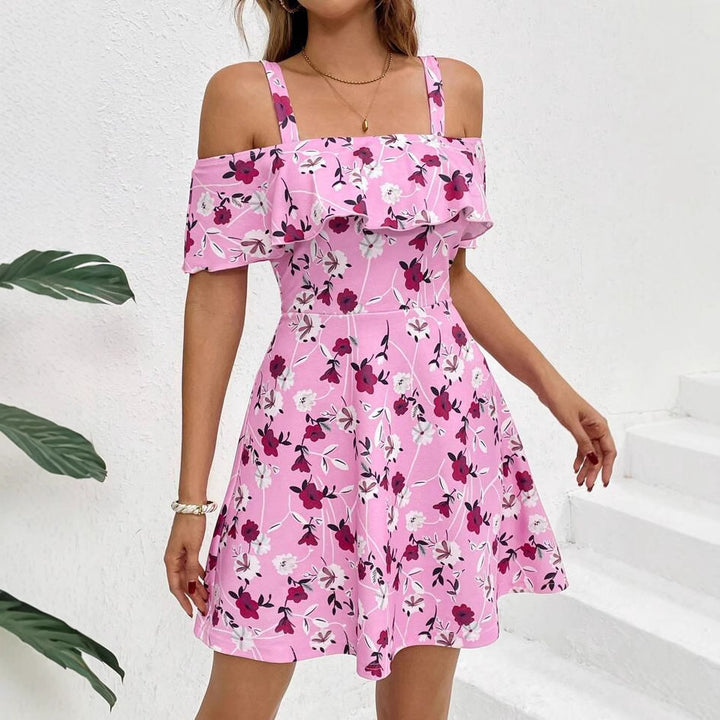 Dame Off-Shoulder Udsplittet Kjole Stilla