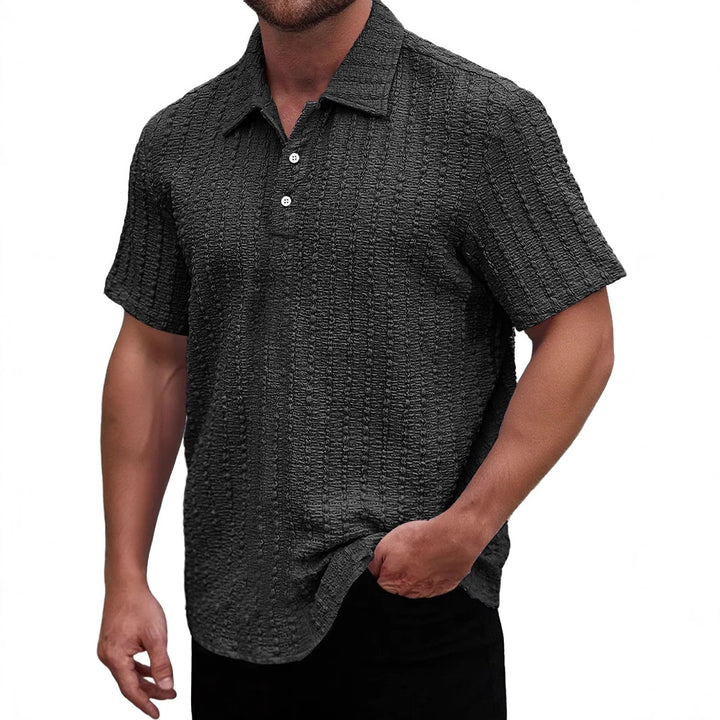 Herrer Struktur Kortærmet Poloshirt Stilla