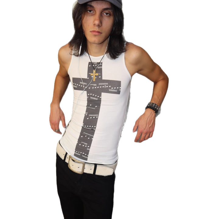 Dame tanktop med kreativt node-design og tætsiddende snit Skovae