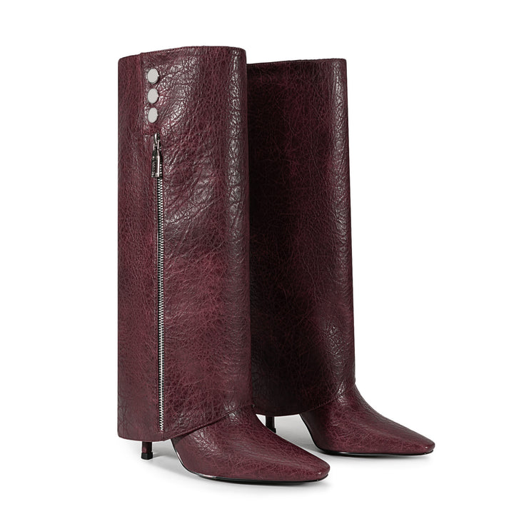 Femme Over-the-Knee Skulptureret Læder Stiletto Støvler Stilla