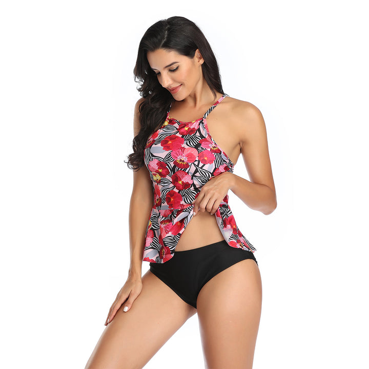 Kvinder Peplum Blomster Tankini Sæt Stilla