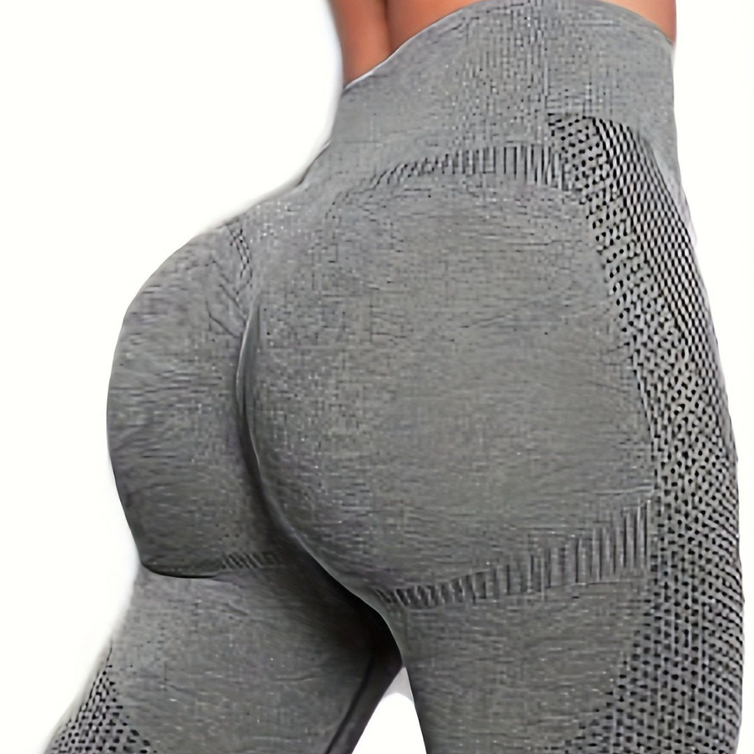 Dame højtaljede sportleggings med åndbart strækstof og moderigtige designelementer Stilla