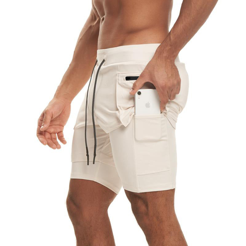 Herrer Sportslige Multifunktionsshorts med dybe lommer Stilla
