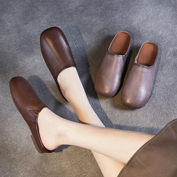 Femme Classic Læder Slip-On Clogs Stilla