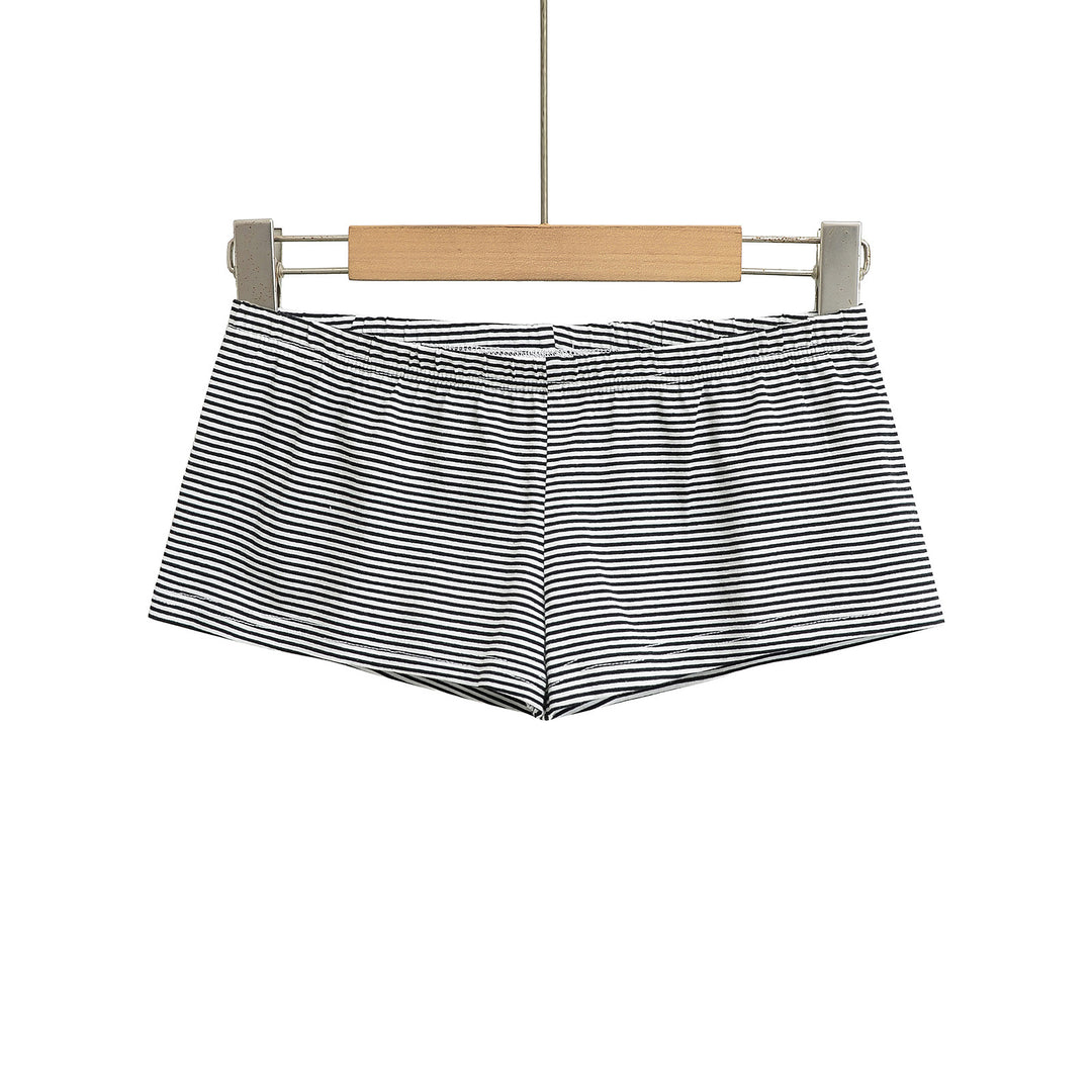 Dame komfortable sportshorts i tidløst stribedesign med elastisk talje Stilla